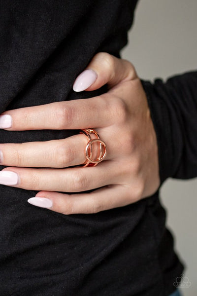 City Center Chic - Paparazzi - Copper Circle Ring