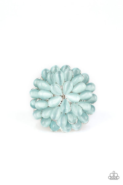 Bloomin' Bloomer - Paparazzi - Blue Cat's Eye Flower Ring