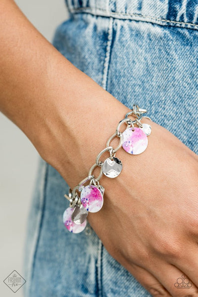 Teasingly Tie Dye - Paparazzi - Multi Disc Fashion Fix Clasp Bracelet