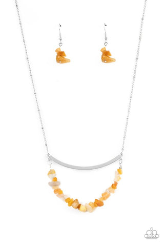 Pebble Prana - Paparazzi - Yellow Rock Pebble Necklace