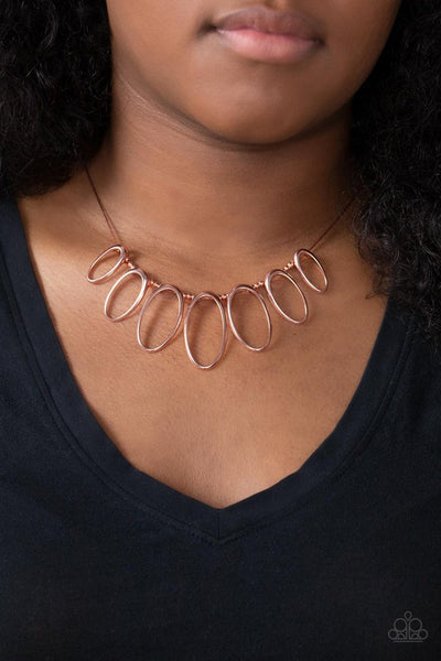 The MANE Ingredient - Paparazzi - Copper Oval Necklace