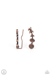 Its Just a Phase - Paparazzi - Copper Phase of the Moon Ear Crawler Earrings