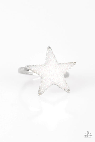 Red White and Blue Glitter Star Children's Ring - Paparazzi Starlet Shimmer