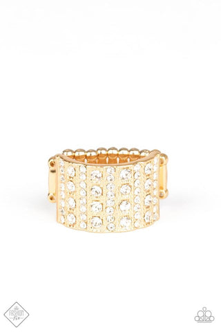 Diamond Drama - Paparazzi - Gold Ring