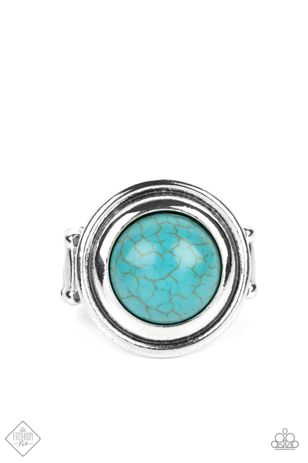 Drive You Wild - Blue Turquoise Silver Ring - Paparazzi Fashion Fix September 2022