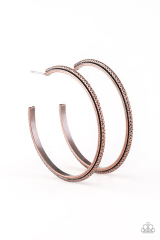 Girl Gang - Paparazzi - Copper Hoop Earrings