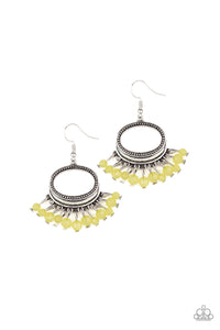 Happy Days - Paparazzi - Yellow Earrings