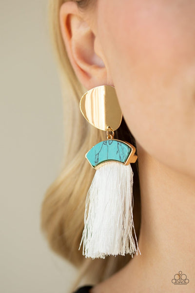 Insta Inca - Paparazzi - Blue Post Earrings