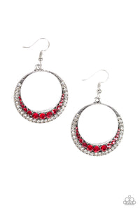 Demanding Dazzle - Paparazzi - Red Earrings