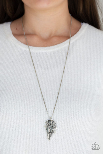 Enchanted Meadow - Paparazzi - Silver Leaf Necklace