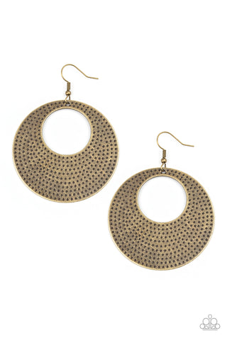 Dotted Delicacy - Paparazzi - Brass Earrings