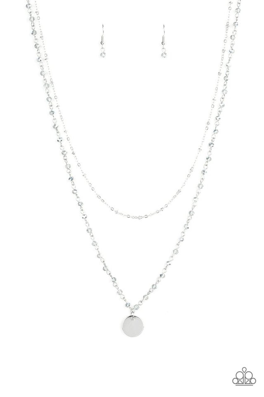 Dainty Demure - Paparazzi - Silver Disc Layered Necklace