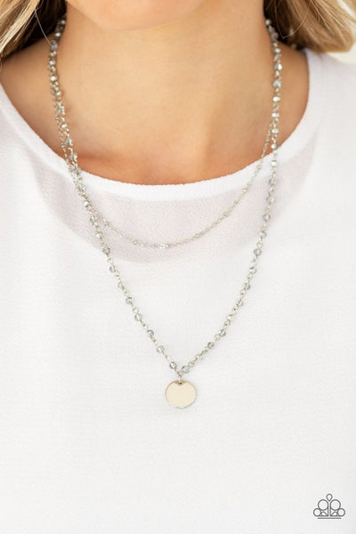 Dainty Demure - Paparazzi - Silver Disc Layered Necklace