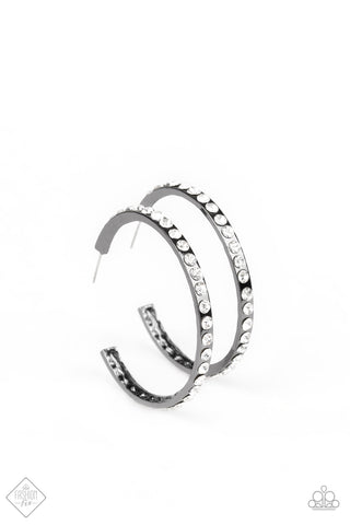 Global Gleam - Paparazzi - Black Hoop Earrings