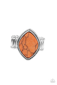 Desert Zen - Paparazzi - Orange Stone Ring