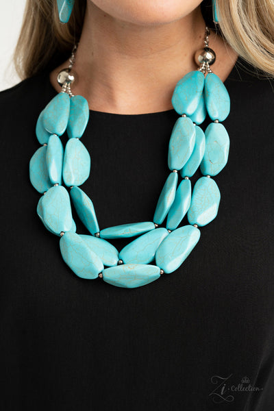 Authentic - Paparazzi - Turquoise Stone Zi Collection 2020 Necklace