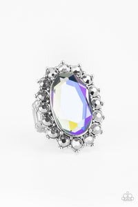 Bling Of All Bling - Paparazzi - Blue Iridescent Hematite Rhinestone Ring