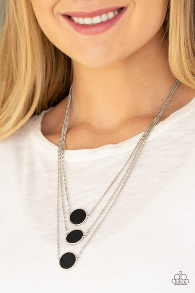 CEO of Chic - Paparazzi - Black Tiered Stone Layered Necklace