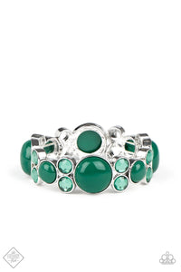 Celestial Escape - Paparazzi - Green Rhinestone Bead Stretch Bracelet Fashion Fix