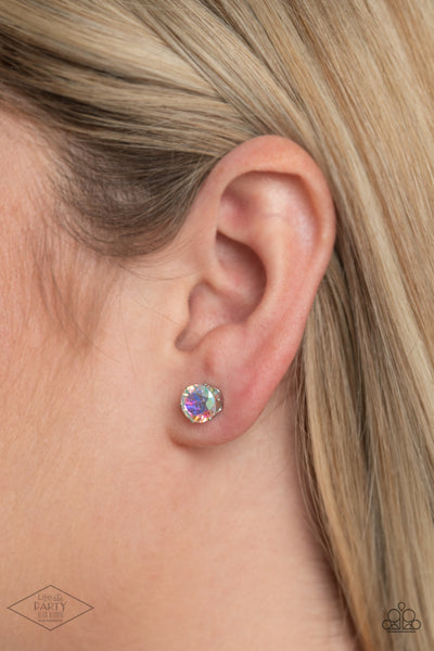 Come Out on Top - Paparazzi - Multi Iridescent Rhinestone Post Earrings