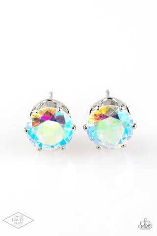 Come Out on Top - Paparazzi - Multi Iridescent Rhinestone Post Earrings