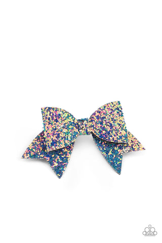 Confetti Princess - Paparazzi - Multi Glitter Sequin Leather Bow