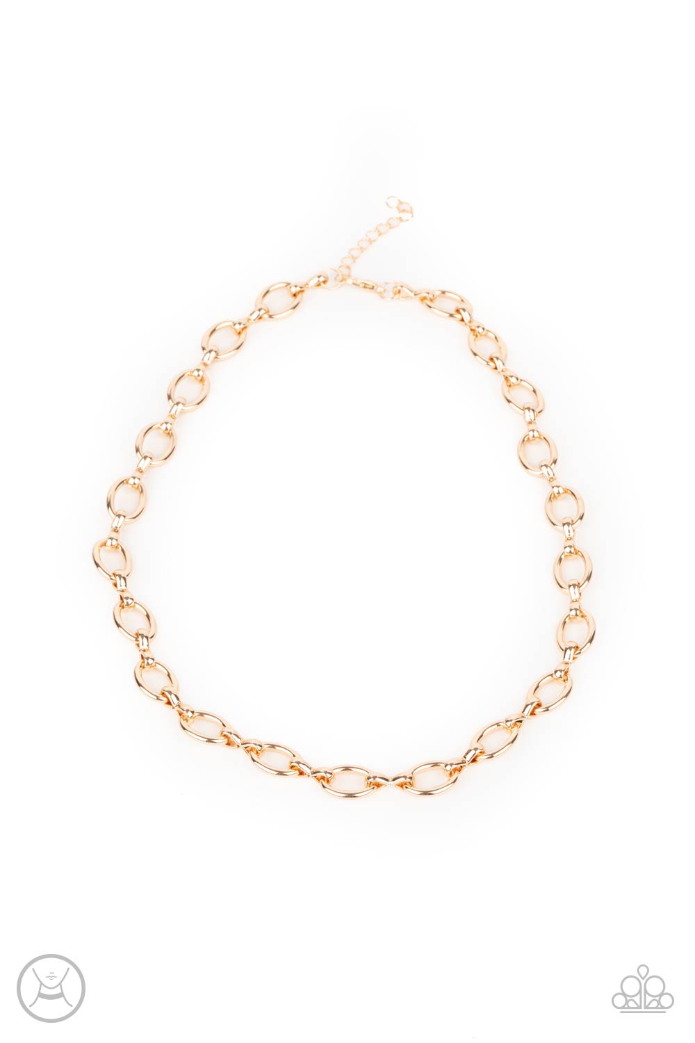 Craveable Couture - Paparazzi - Gold Link Choker Necklace