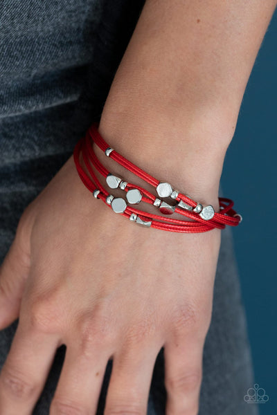 Cut The Cord - Paparazzi - Red Magnetic Bracelet