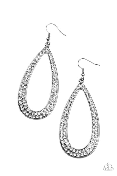 Diamond Distraction - Paparazzi - Black Earrings