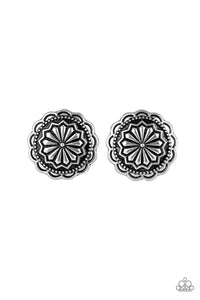 Durango Desert - Paparazzi - Silver Floral Post Earrings