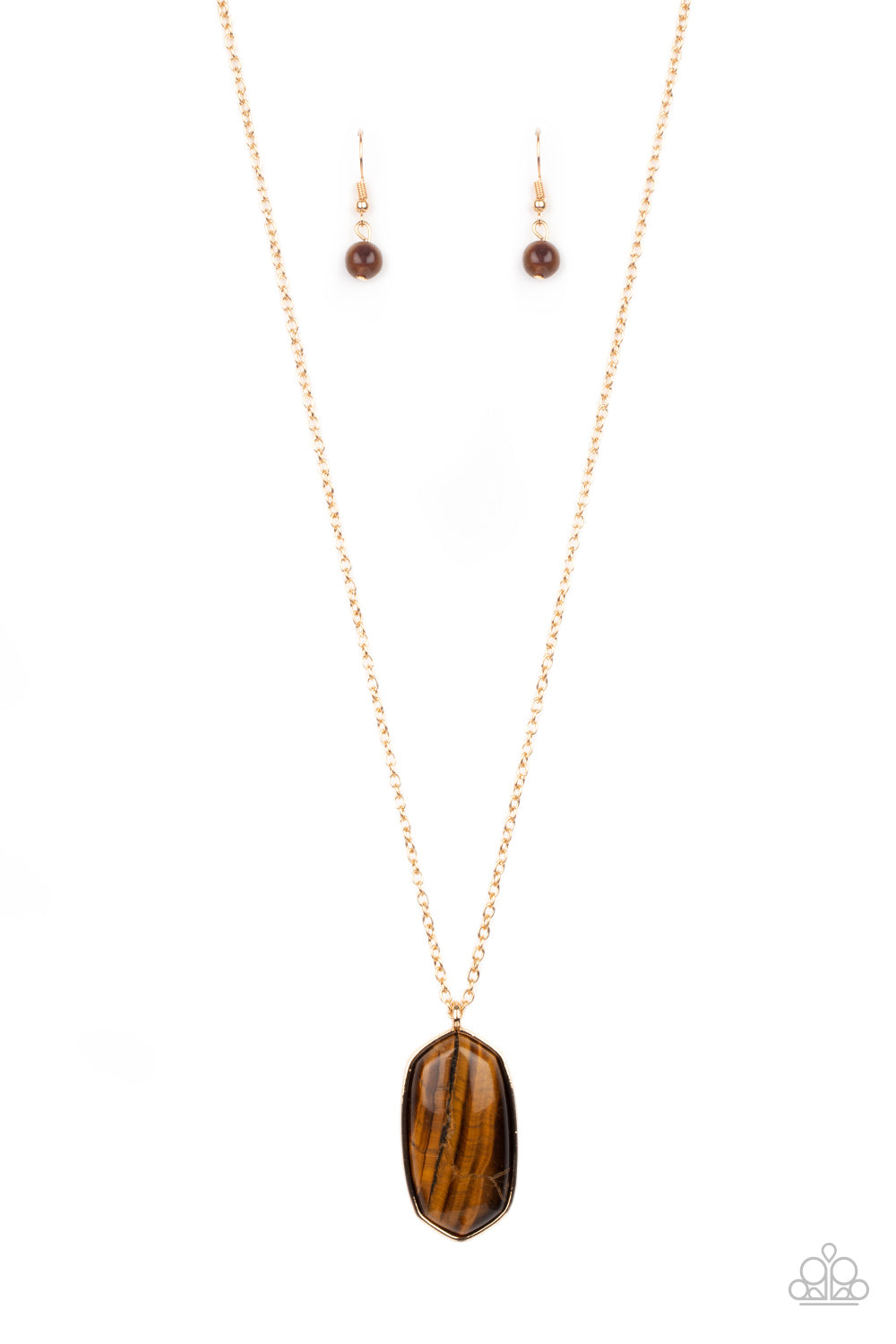 Paparazzi tiger eye deals necklace