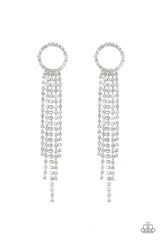 Endless Sheen - Paparazzi - White Post Earrings