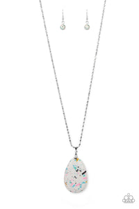 Extra Elemental - Paparazzi - Multi Colored Teardrop Stone Necklace