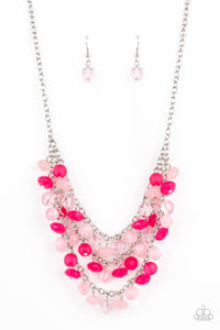 Fairytale Timelessness - Paparazzi - Pink Bead Layered Necklace