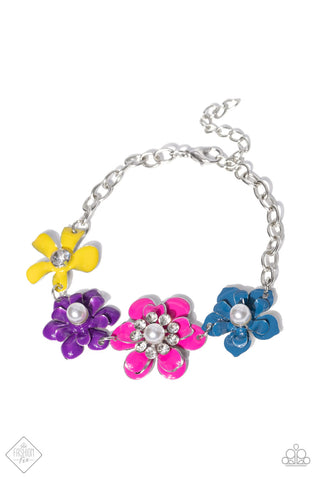 Flower Patch Fantasy - Paparazzi - Multi Flower September Fashion Fix Bracelet