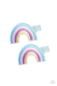 Follow Your Rainbow - Paparazzi - Blue Pastel Rainbow Hair Clip