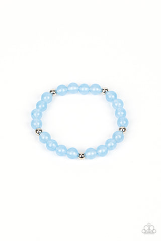 Forever and a DAYDREAM - Paparazzi - Blue Opalescent Bead Stretchy Bracelet