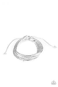 Glitter-tastic! - Paparazzi - Silver Urban Bracelet