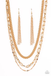 Galvanized Grit - Paparazzi - Gold Layered Chain Necklace