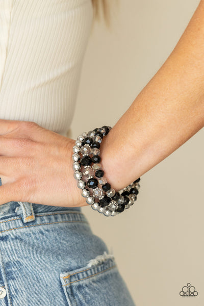 Gimme Gimme - Black and Silver Bead 2021 Convention Exclusive Coil Bracelet