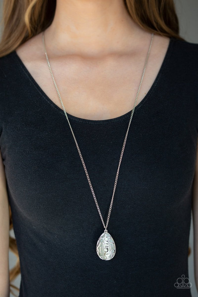 White moonstone necklace paparazzi sale