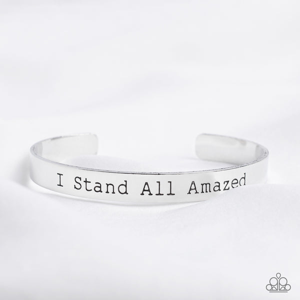 I Stand All Amazed - Paparazzi - Silver Inspirational Cuff Bracelet