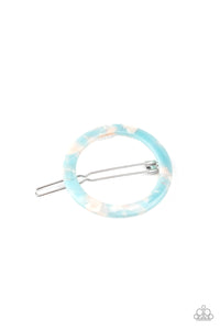 In The Round - Paparazzi - Blue and Pink Acrylic Circle Hair Clip