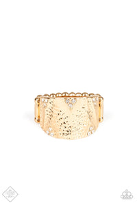Industrial Indentation - Paparazzi - Gold Ring