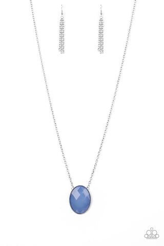Intensely Illuminated - Paparazzi - Blue Oval Pendant Necklace
