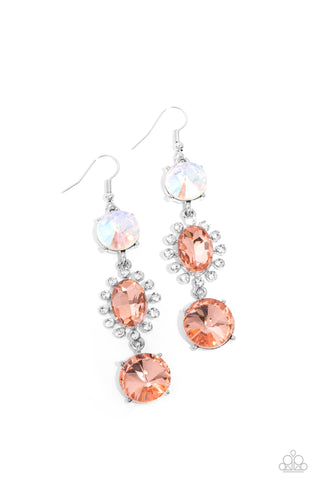 Magical Melodrama - Paparazzi - Multi Peach and Iridescent Gem 2022 Convention Exclusive Earrings