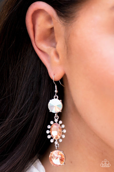 Magical Melodrama - Paparazzi - Multi Peach and Iridescent Gem 2022 Convention Exclusive Earrings