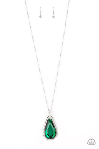 Maven Magic - Paparazzi - Green Gem Pendant Necklace