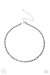 Mini MVP - Paparazzi - Blue Metallic Beaded Choker Necklace