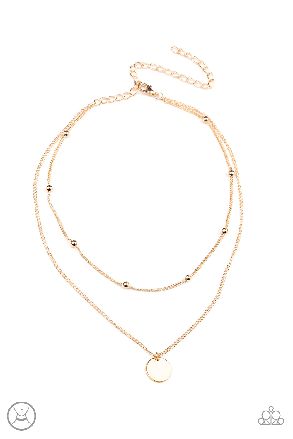 Modestly Minimalist - Paparazzi - Gold Layered Disc Choker Necklace